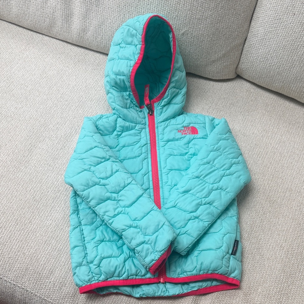 The North Face Thermoball Aqua Jacket with Coral Accents